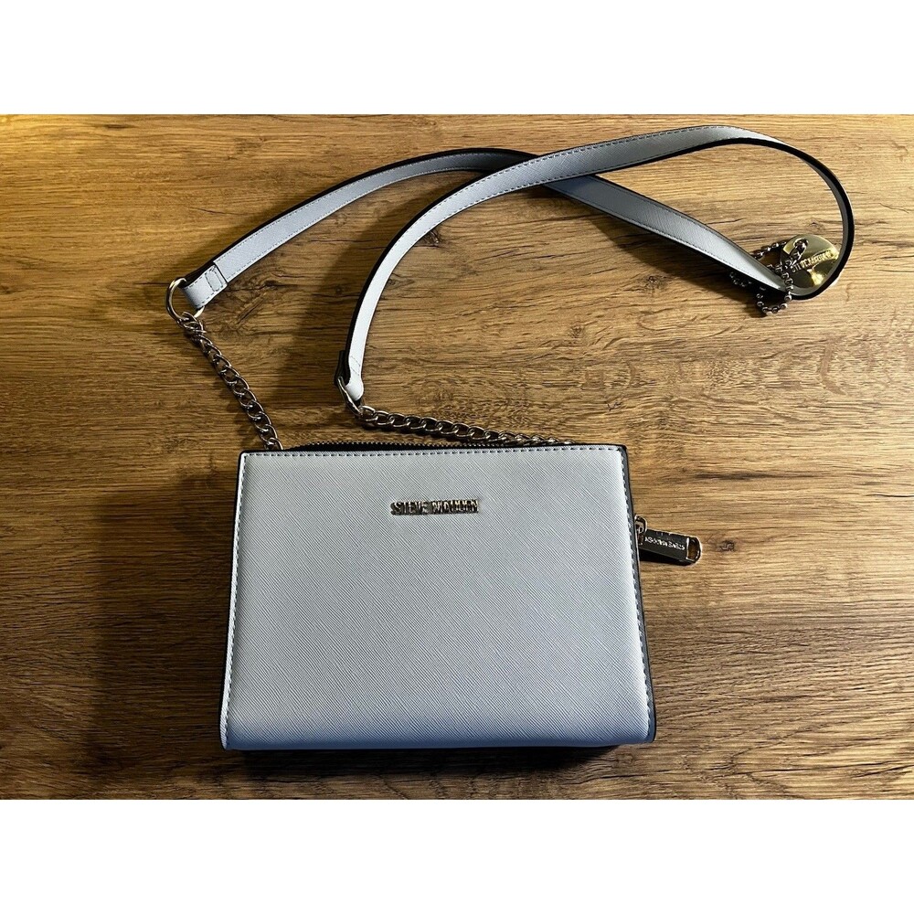 Steve Madden Nyra Light Blue Handbag Crossbody Straps BNYRA - EUC
